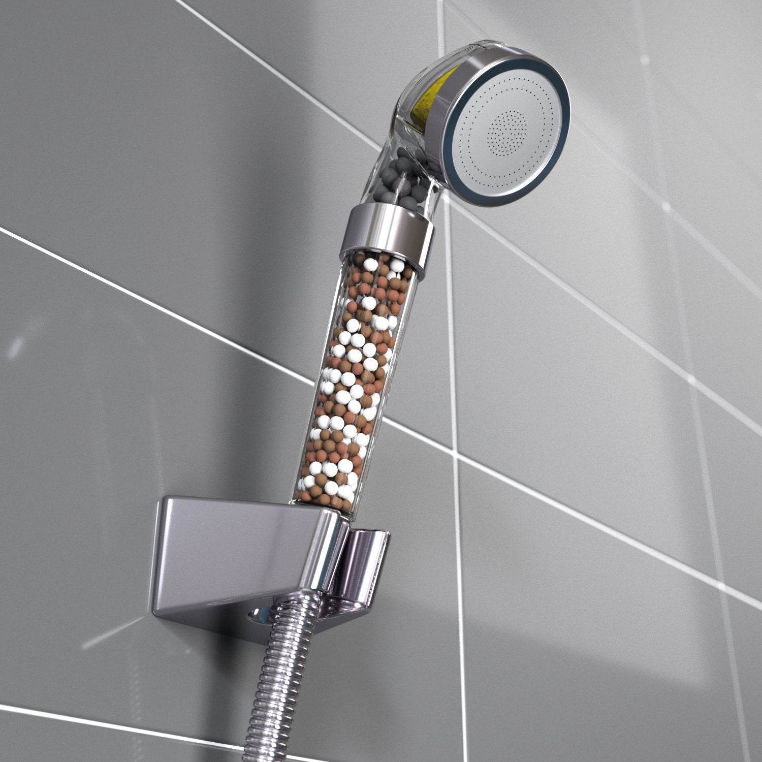 Bathroom Aroma Shower Head Vitamin C Lemon Scent Anion Shower Head High Pressure Saving Water Fragrance Filtration Bath Shower - Mubimart