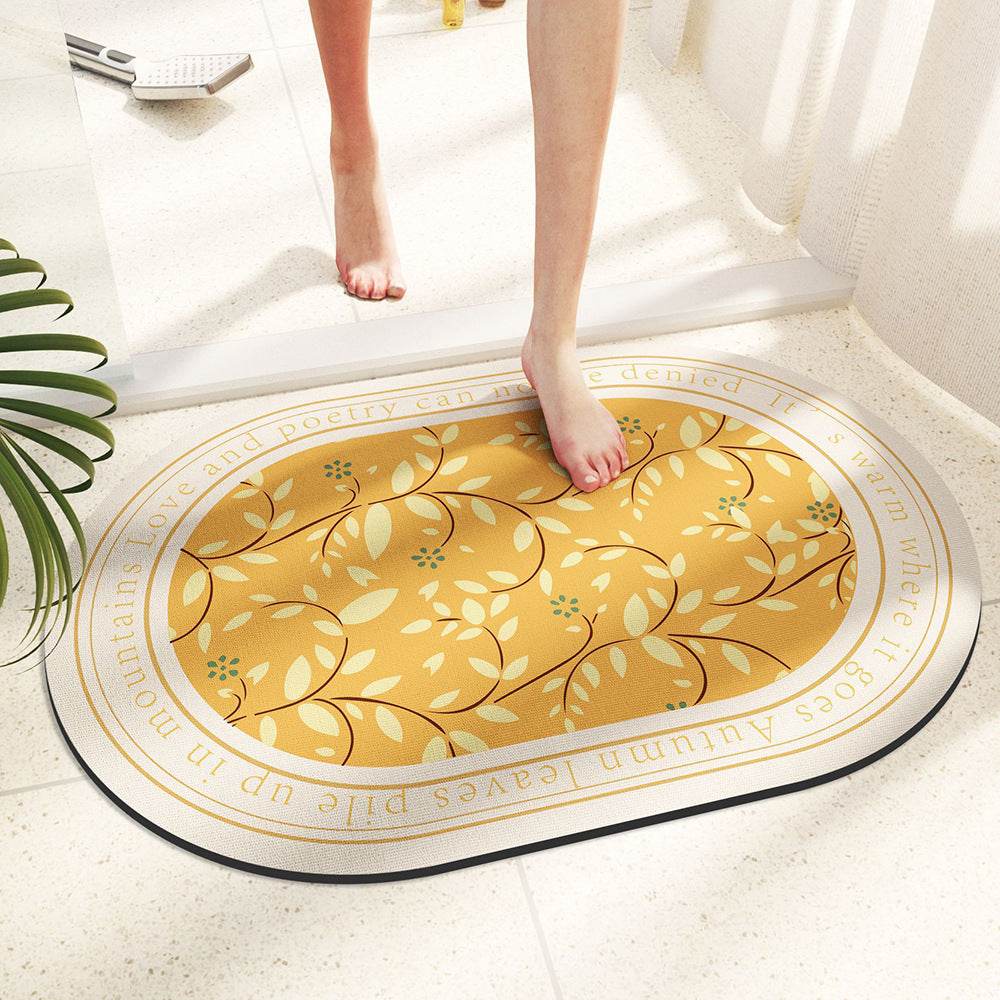 Bathroom Bathroom Diatomite Non-slip Absorbent Floor Mat - Mubimart