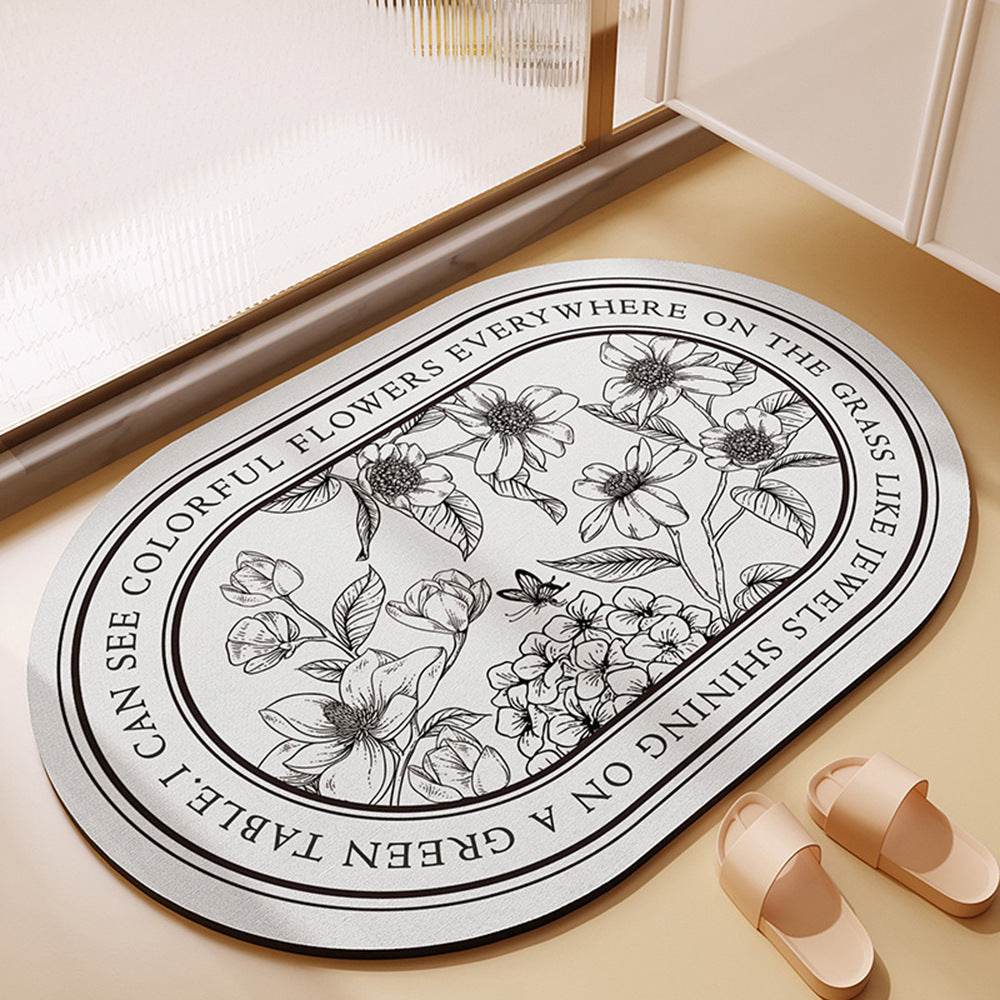 Bathroom Bathroom Diatomite Non-slip Absorbent Floor Mat - Mubimart