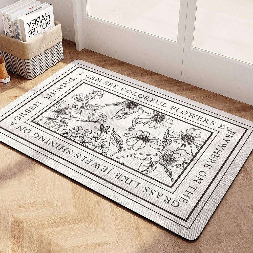 Bathroom Bathroom Diatomite Non-slip Absorbent Floor Mat - Mubimart -  