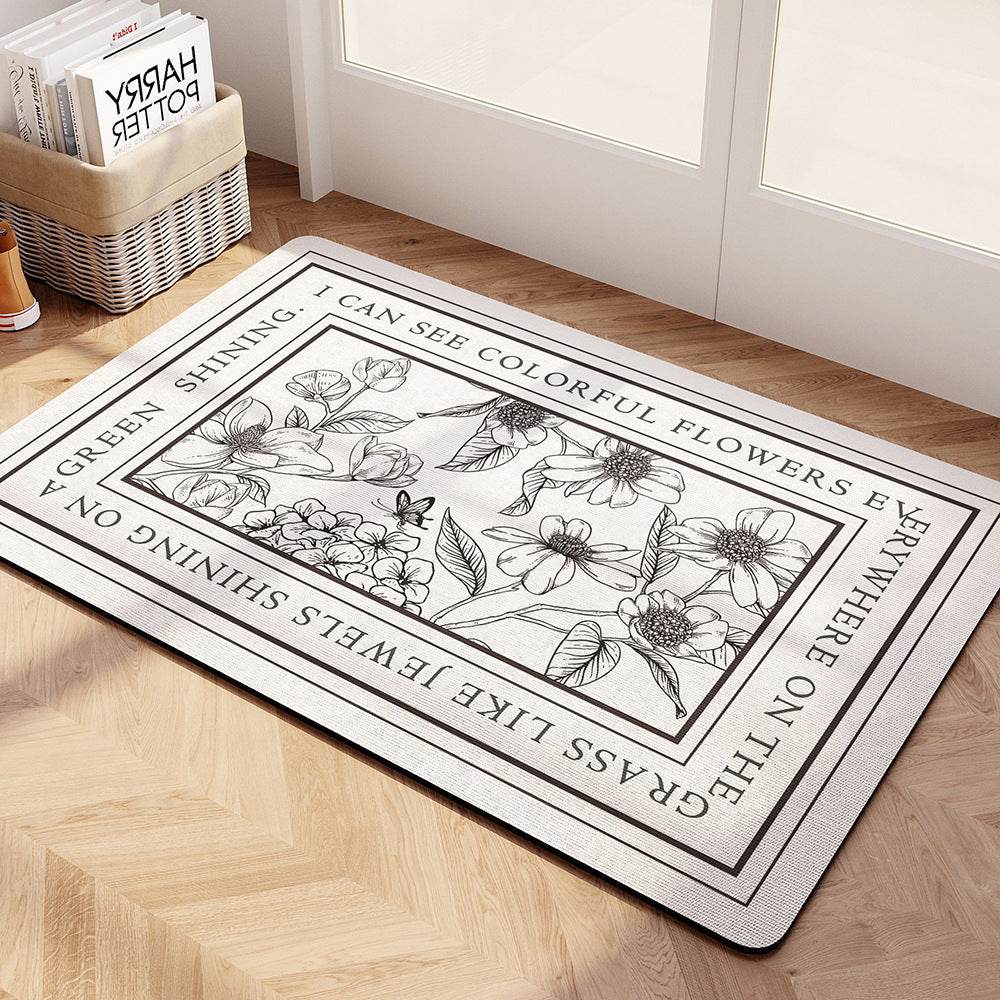Bathroom Bathroom Diatomite Non-slip Absorbent Floor Mat - Mubimart
