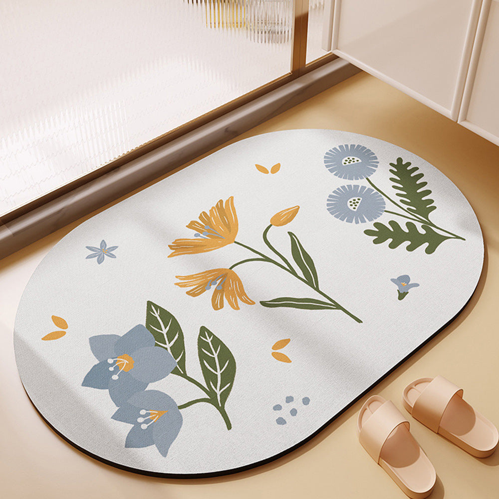 Bathroom Bathroom Diatomite Non-slip Absorbent Floor Mat - Mubimart -  