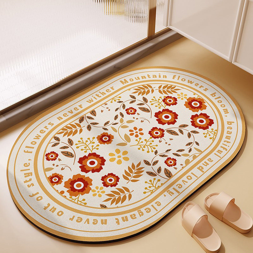 Bathroom Bathroom Diatomite Non-slip Absorbent Floor Mat - Mubimart -  