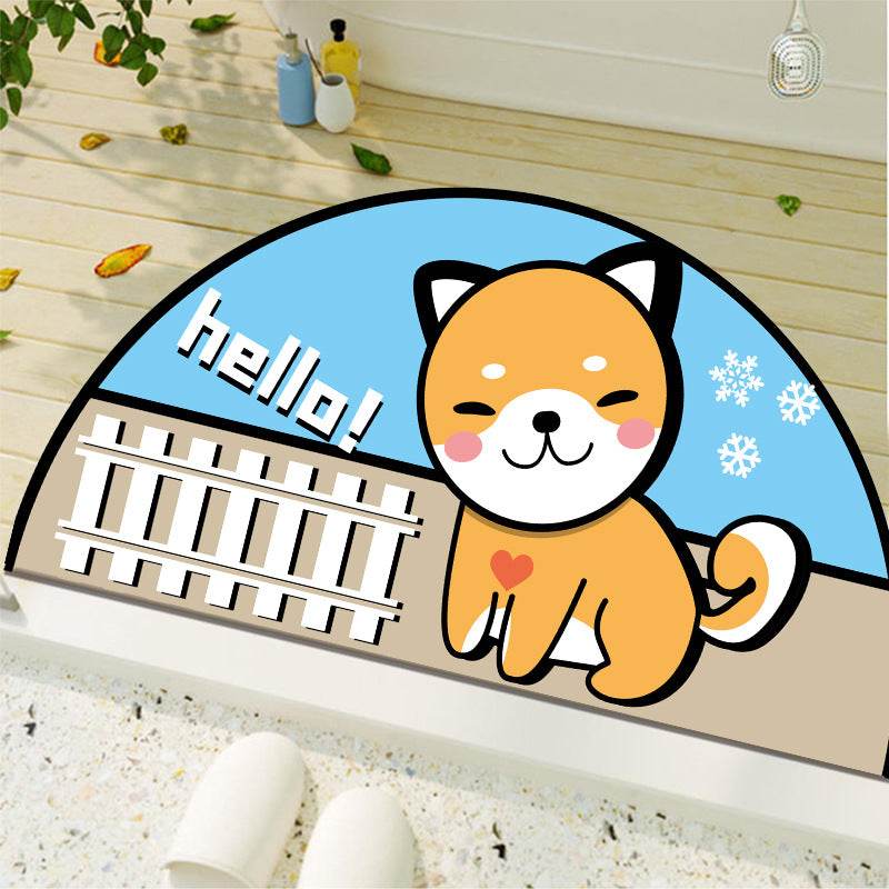Bathroom Bathroom Door Mat Entry Door Flannel - Mubimart