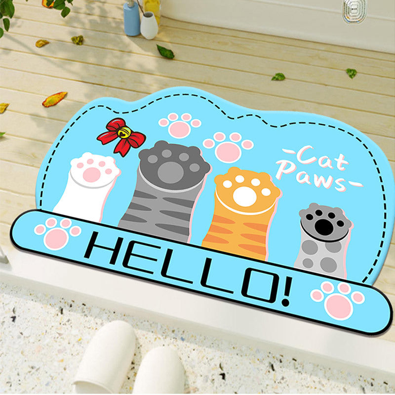 Bathroom Bathroom Door Mat Entry Door Flannel - Mubimart -  