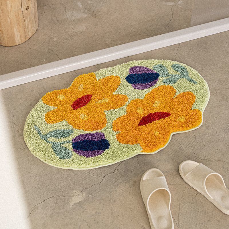 Bathroom Entrance Door Mat Blanket Bathroom Absorbent Floor Mat - Mubimart - Bathroom mat 