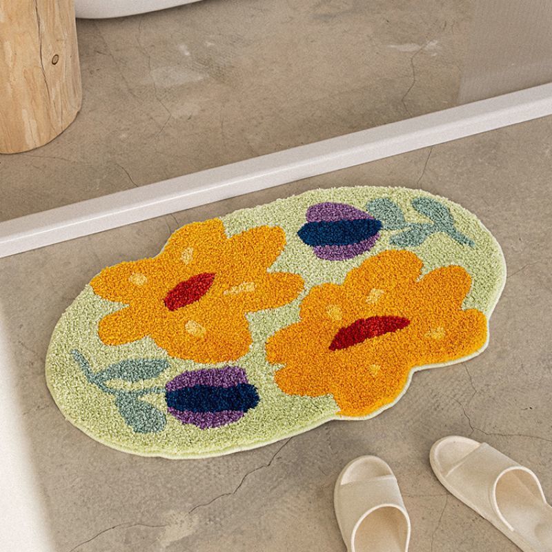 Bathroom Entrance Door Mat Blanket Bathroom Absorbent Floor Mat - Mubimart -  