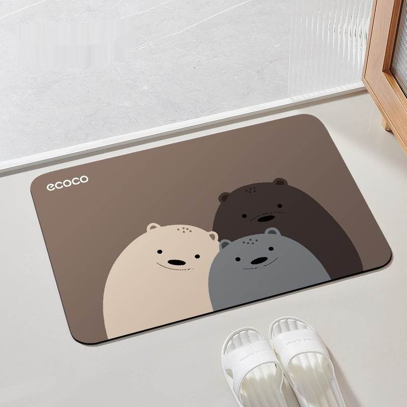 Bathroom Floor Mat Bathroom Diatom Mud Suction - Mubimart