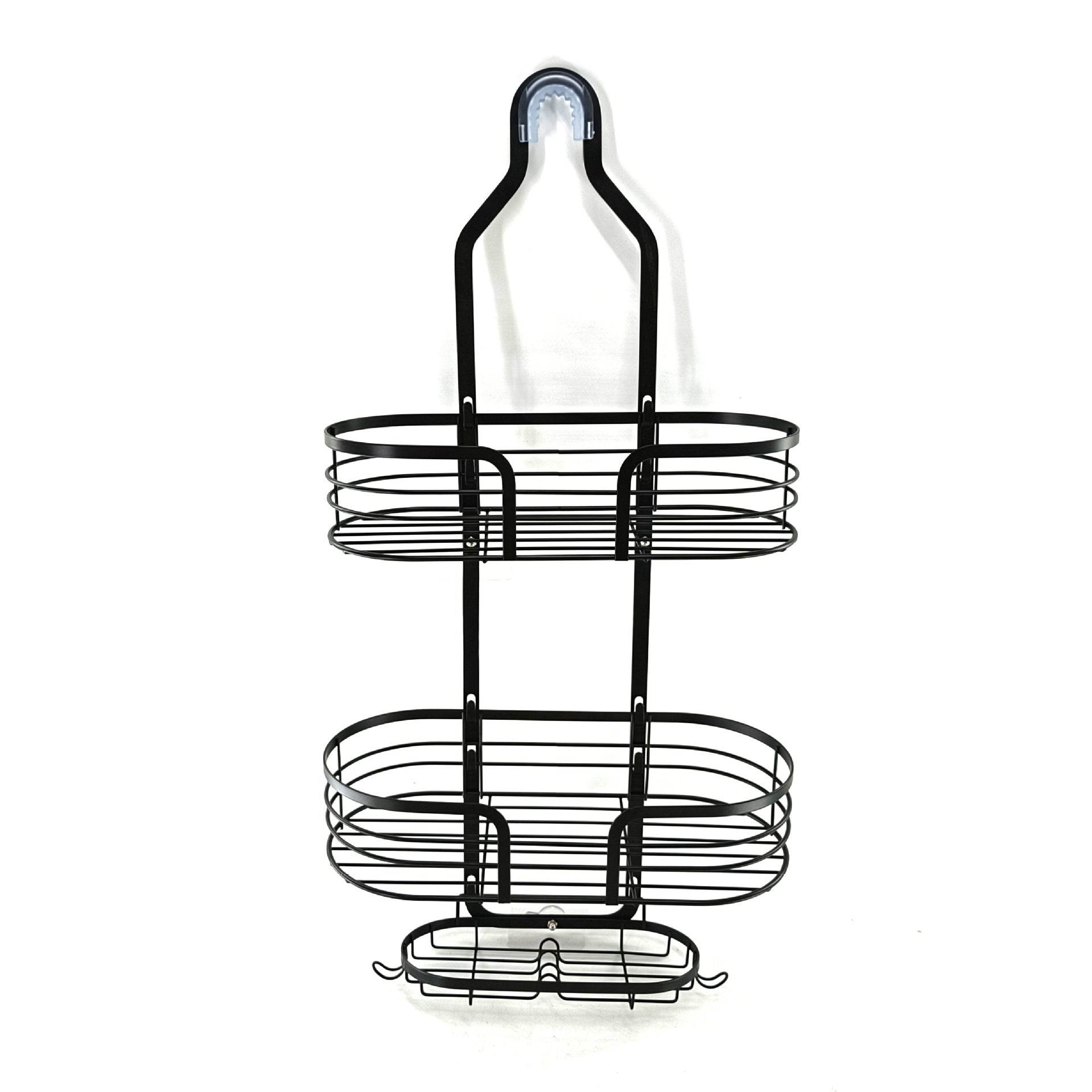 Bathroom In-wall Shower Shelf Toilet Free Installation 3-layer Hanging Basket - Mubimart