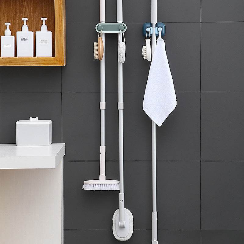 Bathroom Mop Clip Double-button Mop Hook - Mubimart