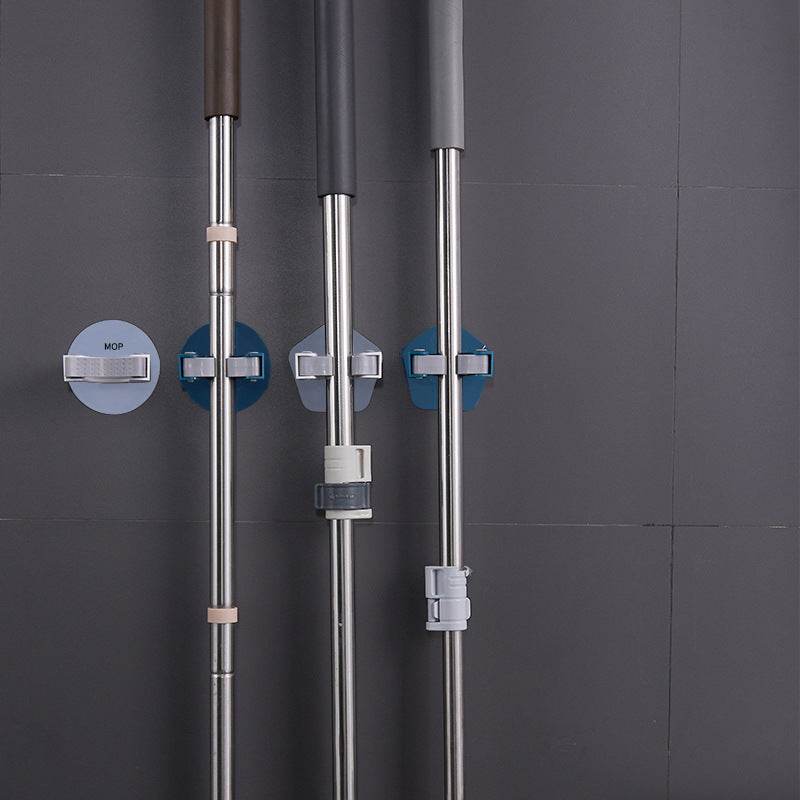 Bathroom Mop-free Mop Clip Artifact Bathroom Mop Holder Wall Mount - Mubimart