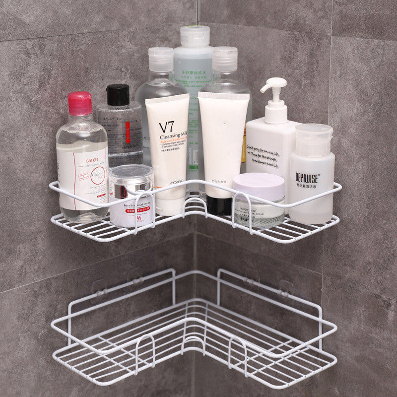 Mubimart Bathroom Shelf Corner Frame Shower Wrought Iron Kitchen Accessories Storage Rack Holder Bathroom Shelves Bathroom Equipment Mubimart 