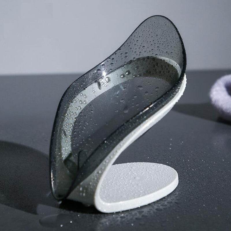 Bathroom Soap Holder Leaf Shape Soap Box Kitchen Dish Storage Box Non-slip Drain Soap Storage Case Container Bathroom Accessorie - Mubimart