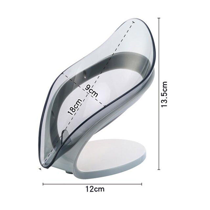 Mubimart Bathroom Soap Holder Leaf Shape Soap Box Kitchen Dish Storage Box Non-slip Drain Soap Storage Case Container Bathroom Accessorie Mubimart 