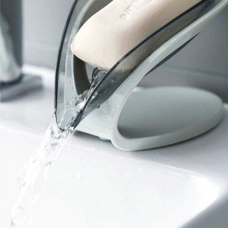 Bathroom Soap Holder Leaf Shape Soap Box Kitchen Dish Storage Box Non-slip Drain Soap Storage Case Container Bathroom Accessorie - Mubimart