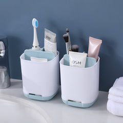 Bathroom Toothpaste Storage Compartment Cosmetics Shelf - Mubimart - Shower caddy 