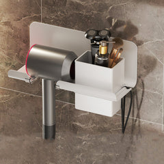 Bathroom Wall Hanging Hair Dryer Shelf - Mubimart - Shower caddy 