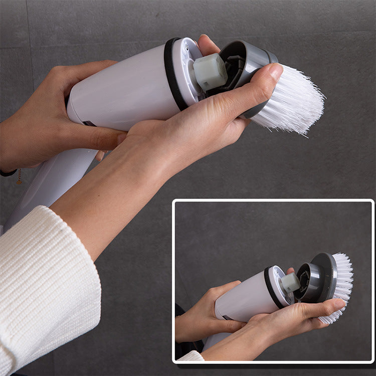 Bathroom Wireless Electric Cleaning Brush Kit - Mubimart - Electric brush 