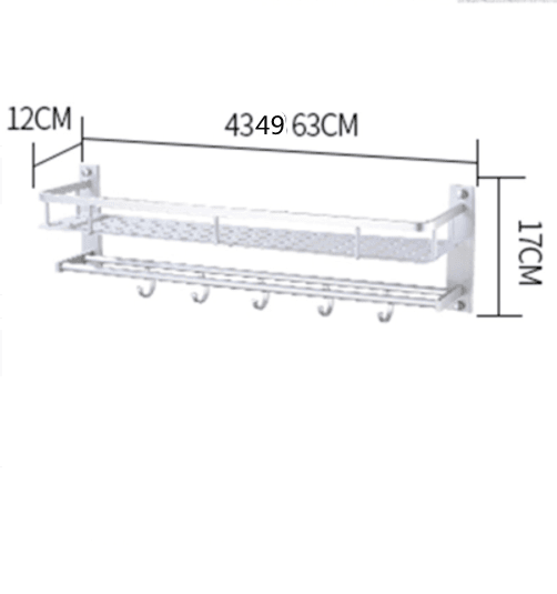 Bathroom shelf towel rack - Mubimart