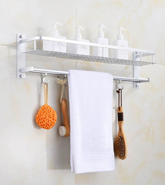 Bathroom shelf towel rack - Mubimart