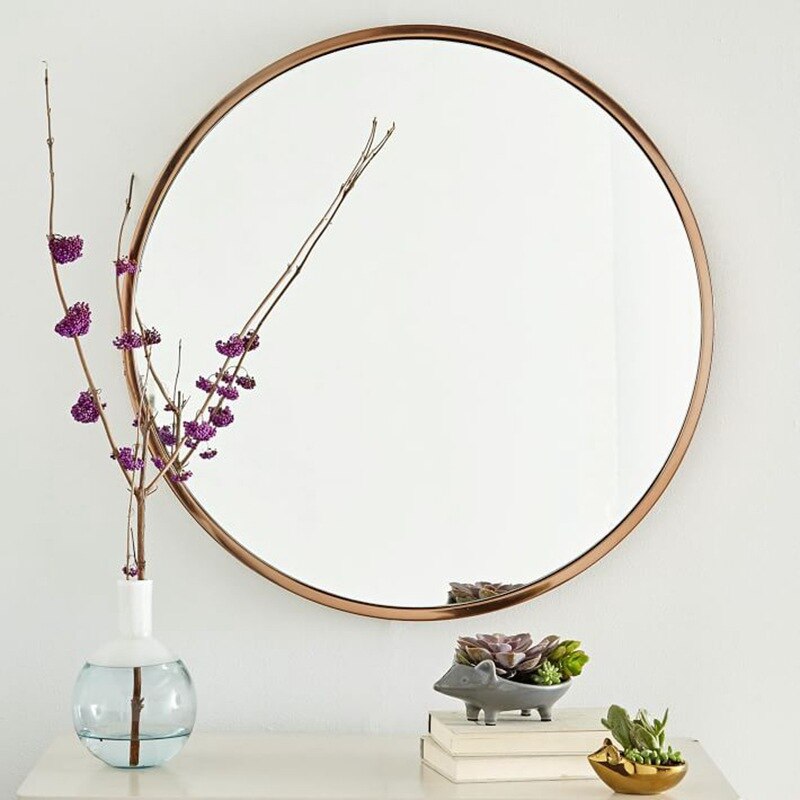 Bathroom wall bathroom mirror wall hanging decorative mirror - Mubimart -  