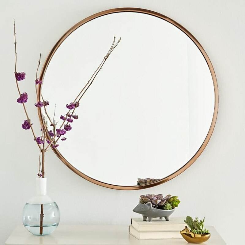Bathroom wall bathroom mirror wall hanging decorative mirror - Mubimart