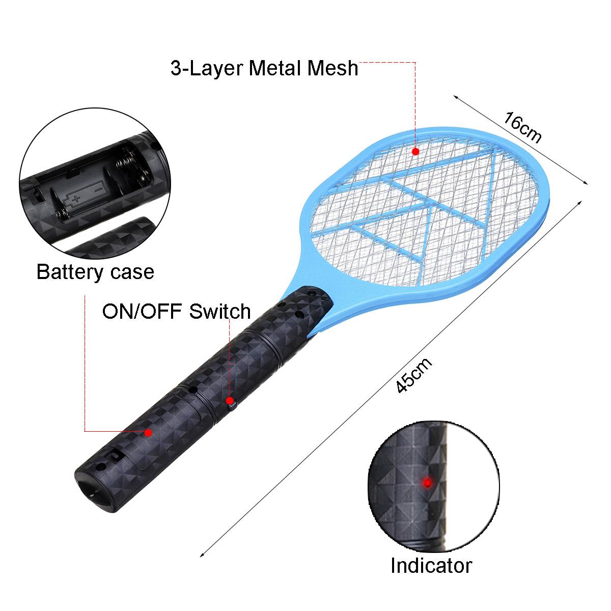 Battery type electric mosquito swatter - Mubimart -  