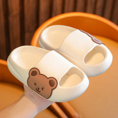 Bear Home Boys And Baby Girls Cartoon Soft Bottom Sandals And Slippers - Mubimart - Baby Shoes 