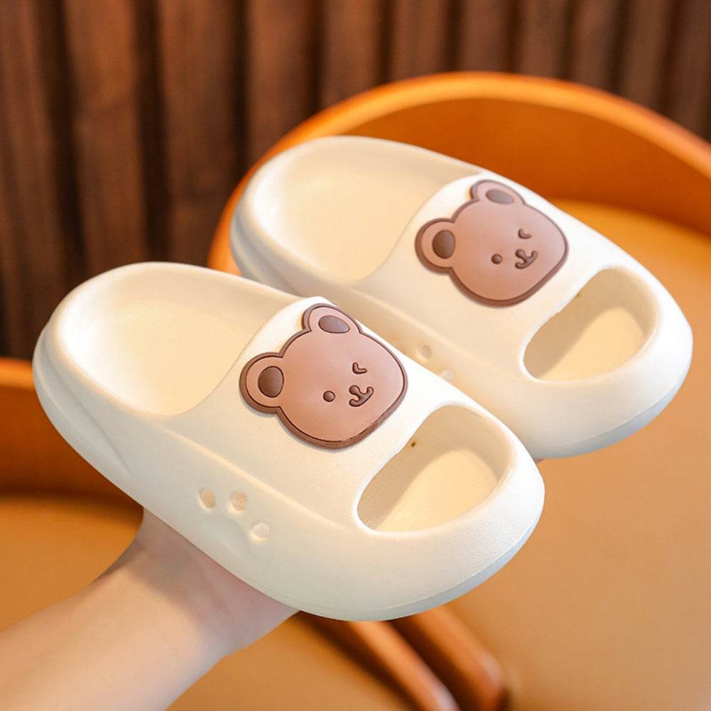 Bear Home Boys And Baby Girls Cartoon Soft Bottom Sandals And Slippers - Mubimart