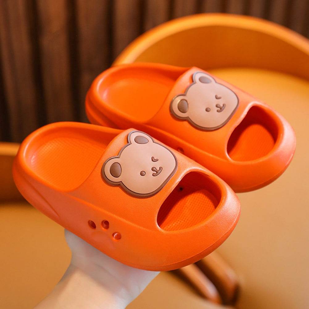Bear Home Boys And Baby Girls Cartoon Soft Bottom Sandals And Slippers - Mubimart