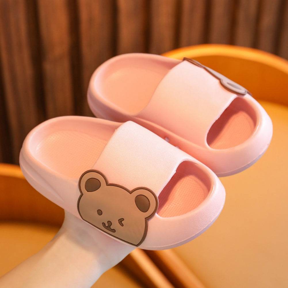 Bear Home Boys And Baby Girls Cartoon Soft Bottom Sandals And Slippers - Mubimart
