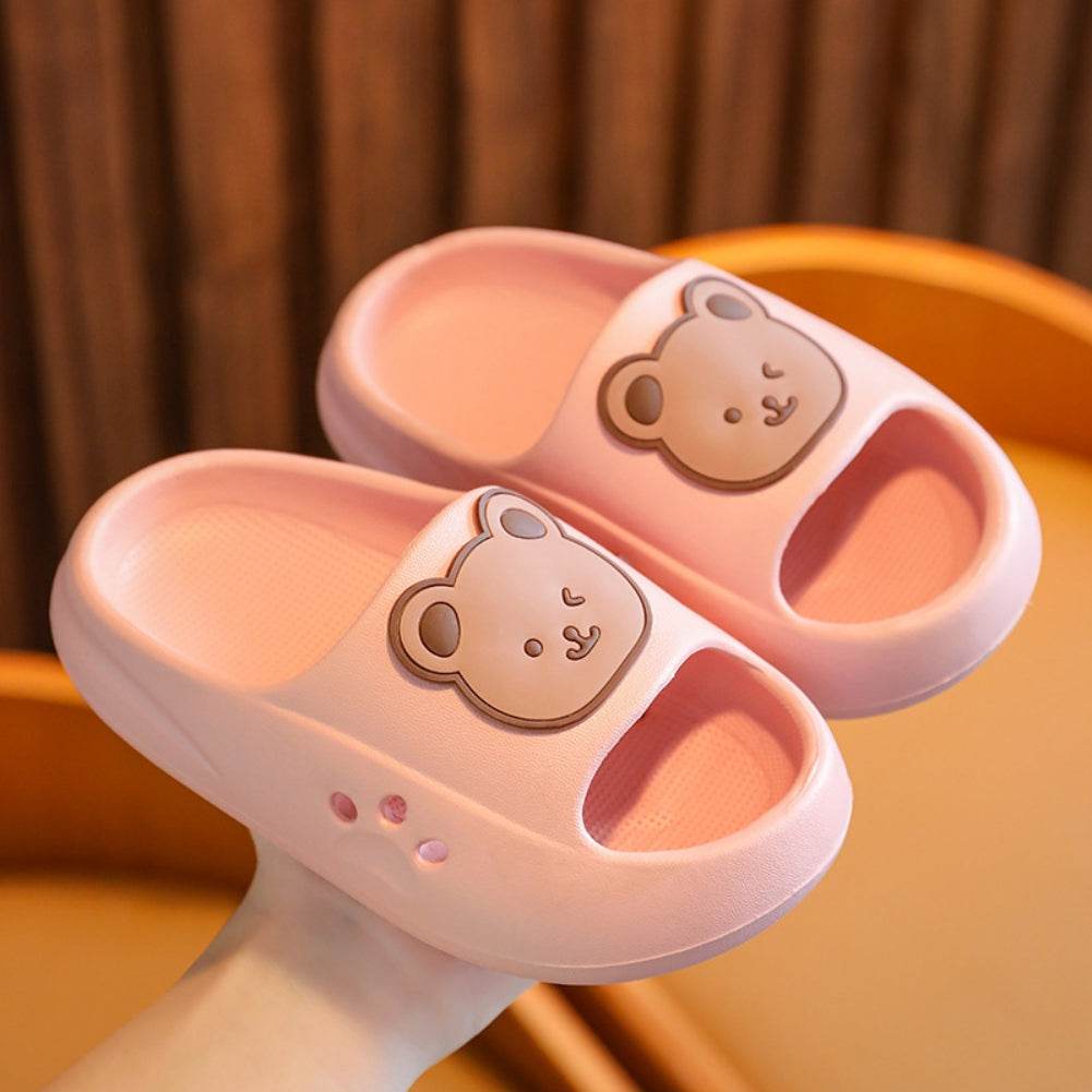 Bear Home Boys And Baby Girls Cartoon Soft Bottom Sandals And Slippers - Mubimart