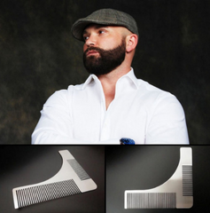 Beard Styling Template Grooming Tool Beard Brush Stainless Steel - Mubimart -  