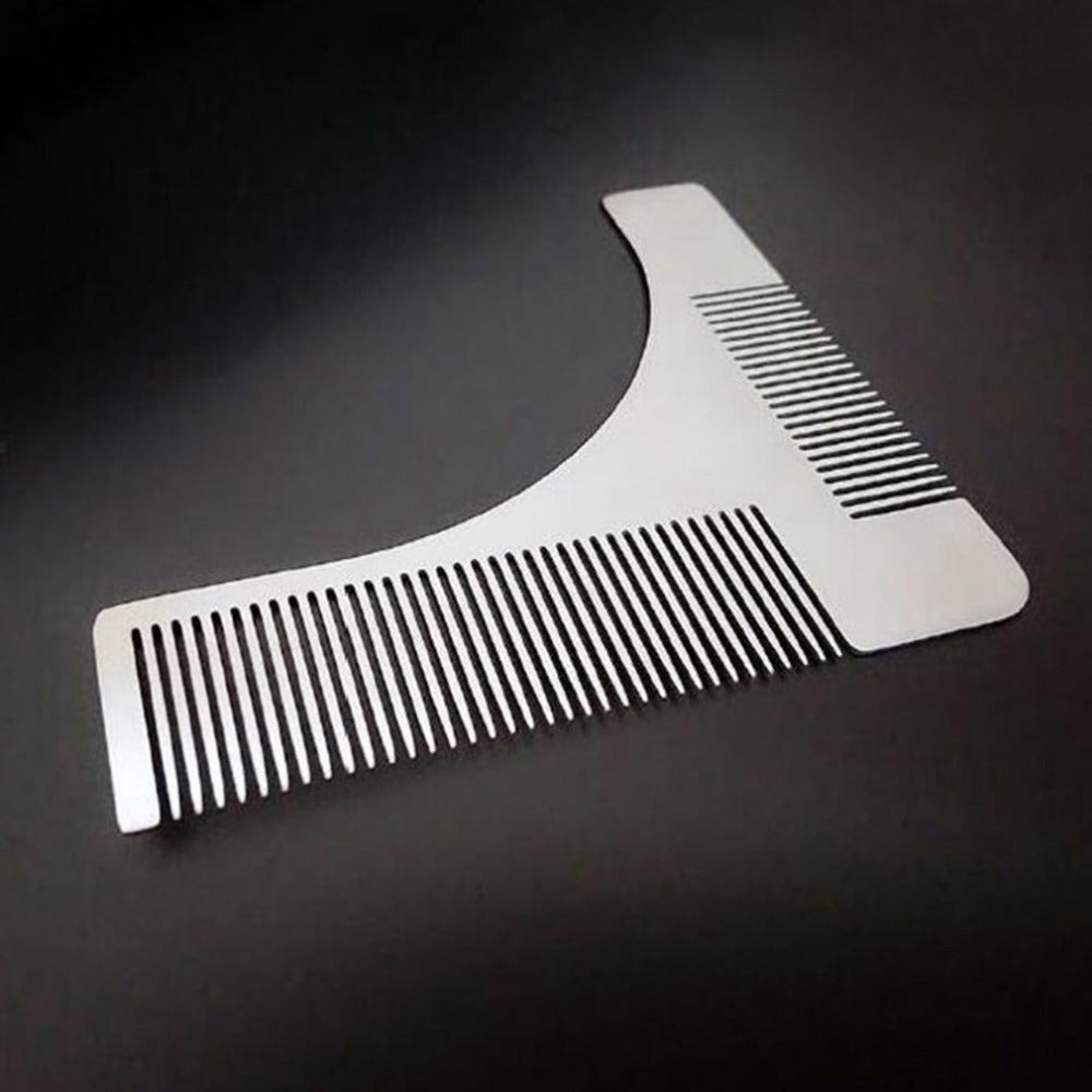 Beard Styling Template Grooming Tool Beard Brush Stainless Steel - Mubimart -  