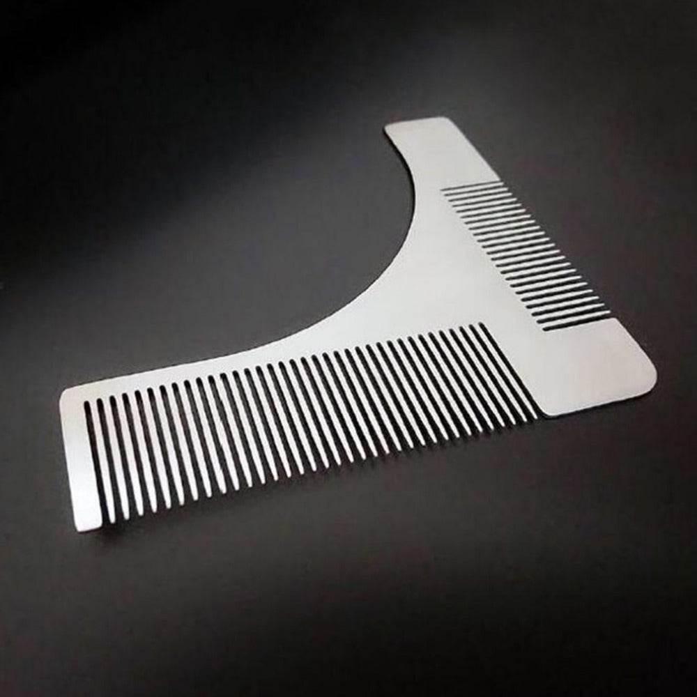 Beard Styling Template Grooming Tool Beard Brush Stainless Steel - Mubimart
