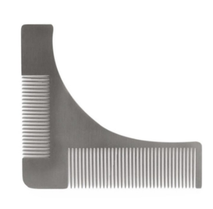 Beard Styling Template Grooming Tool Beard Brush Stainless Steel - Mubimart - Beard Brush 