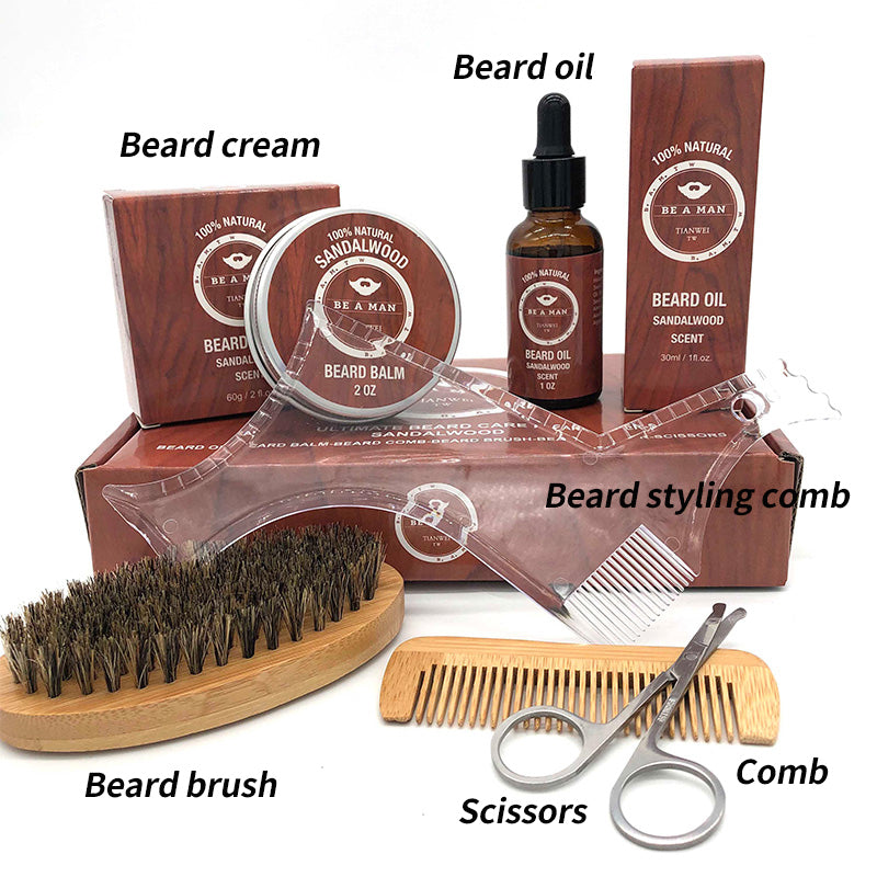 Beard care set Beard oil and beard cream - Mubimart - Beard Oil 