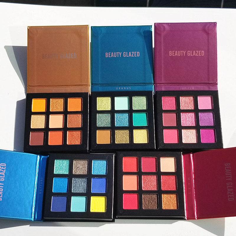 Beauty Glazed 9 color eyeshadow multicolor eyeshadow palette - Mubimart