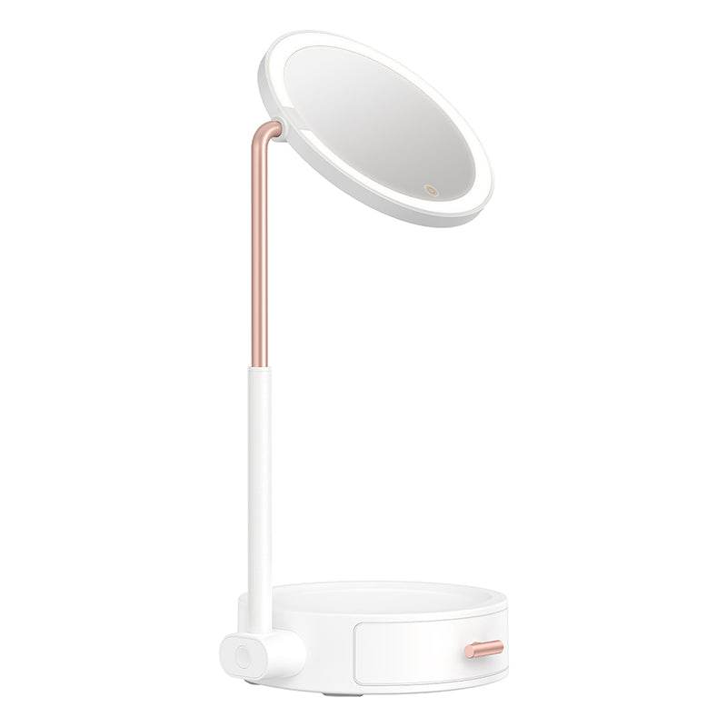 Beauty Series Lighted Makeup Mirror With Storage Box - Mubimart