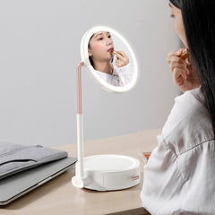 Beauty Series Lighted Makeup Mirror With Storage Box - Mubimart -  