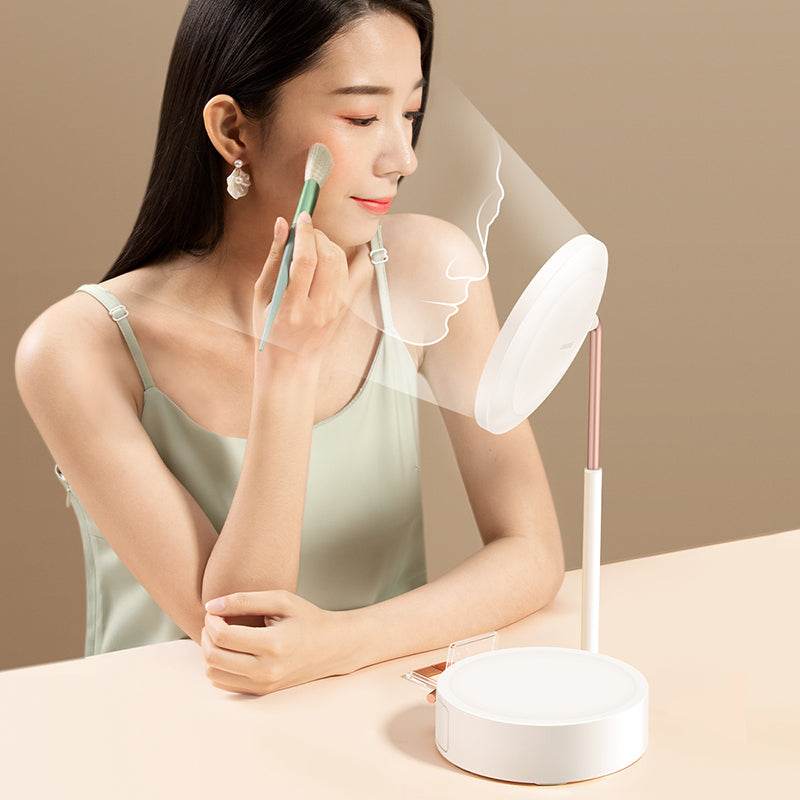 Beauty Series Lighted Makeup Mirror With Storage Box - Mubimart