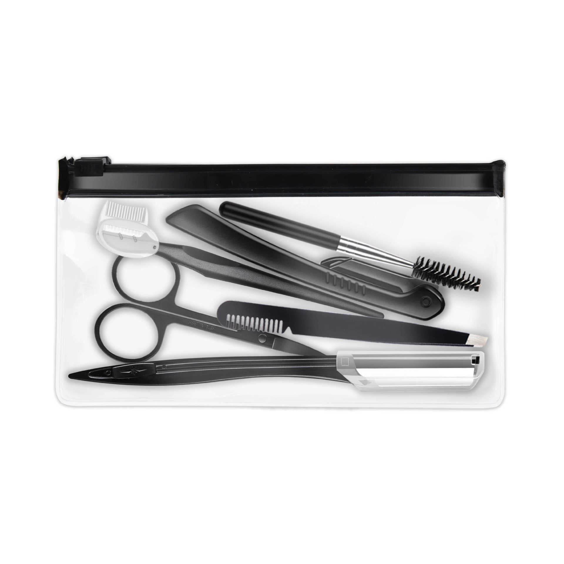 Beauty Tools Black Eyebrow Trimming Set - Mubimart