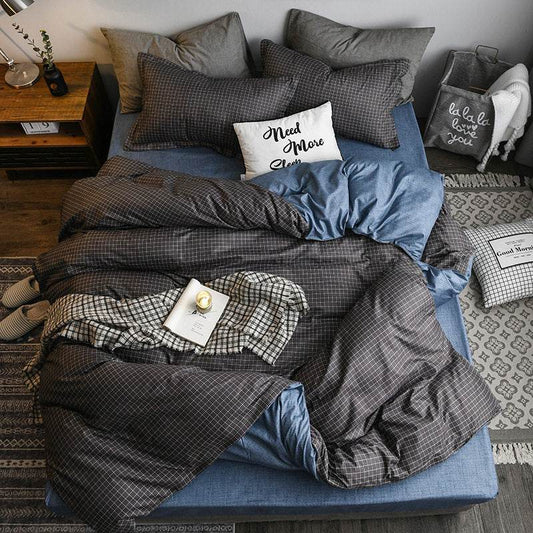 Bed sheets set quilt duvet cover bedding 4 sets - Mubimart