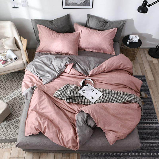 Bed sheets set quilt duvet cover bedding 4 sets - Mubimart