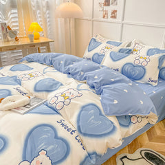 Bedclothes Summer Washed Quilts Set Sheets - Mubimart - Sheets 