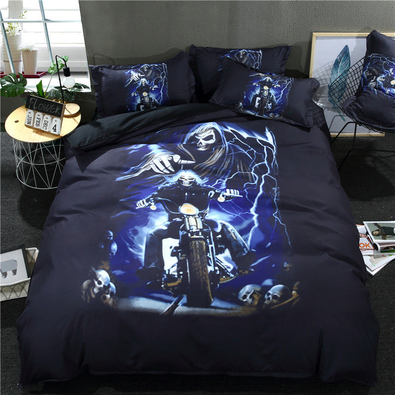 Bedding Set Skull Head Foreign Trade 3D Three Or Four Sets - Mubimart - Bedding Set 