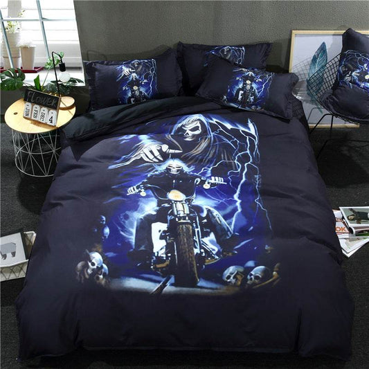 Bedding Set Skull Head Foreign Trade 3D Three Or Four Sets - Mubimart