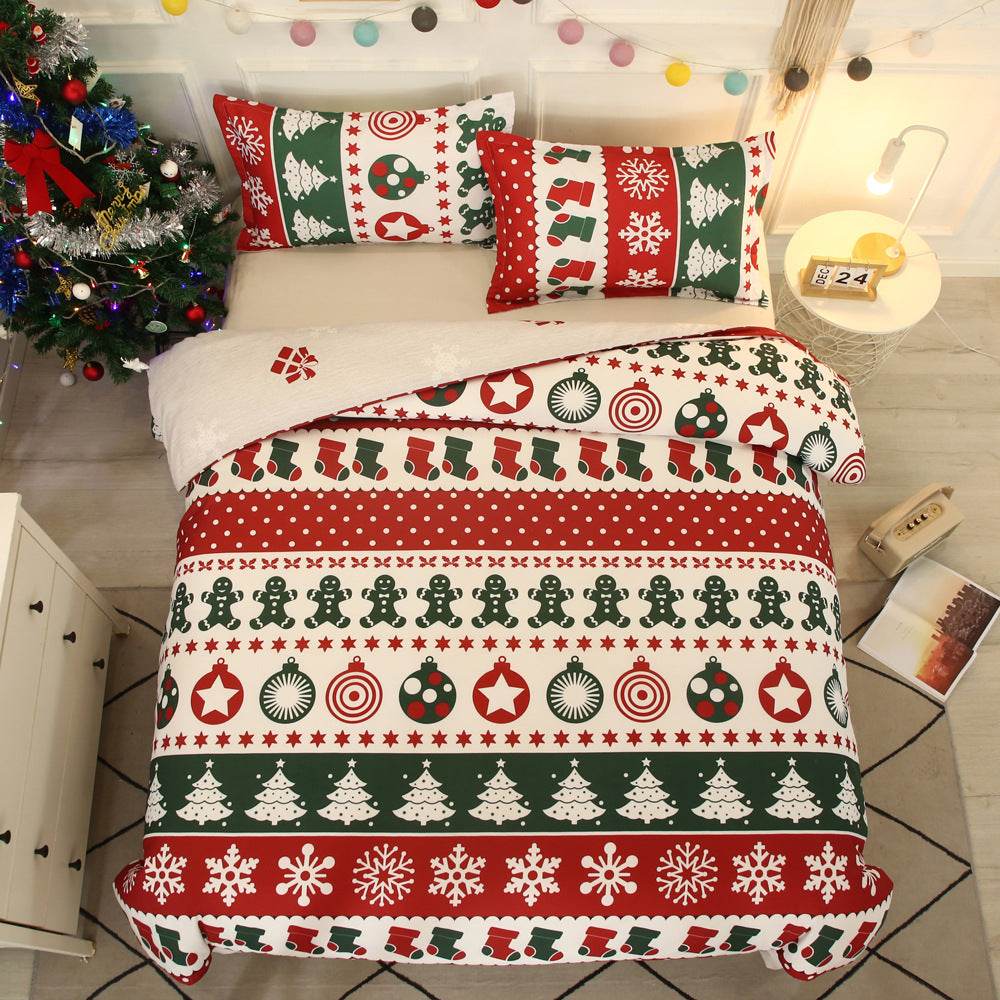 Bedding Set Snowflakes Bedding Sets Duvet Cover Warm Bed - Mubimart