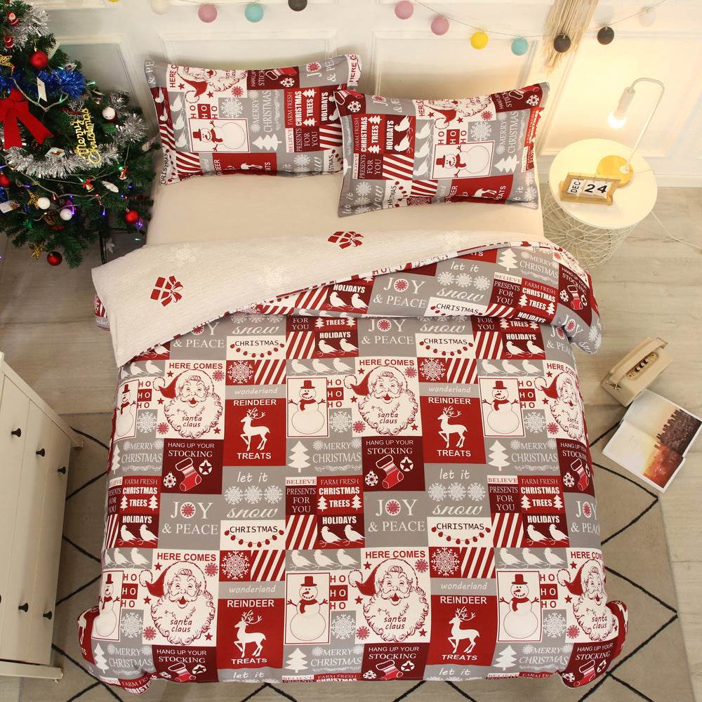 Bedding Set Snowflakes Bedding Sets Duvet Cover Warm Bed - Mubimart