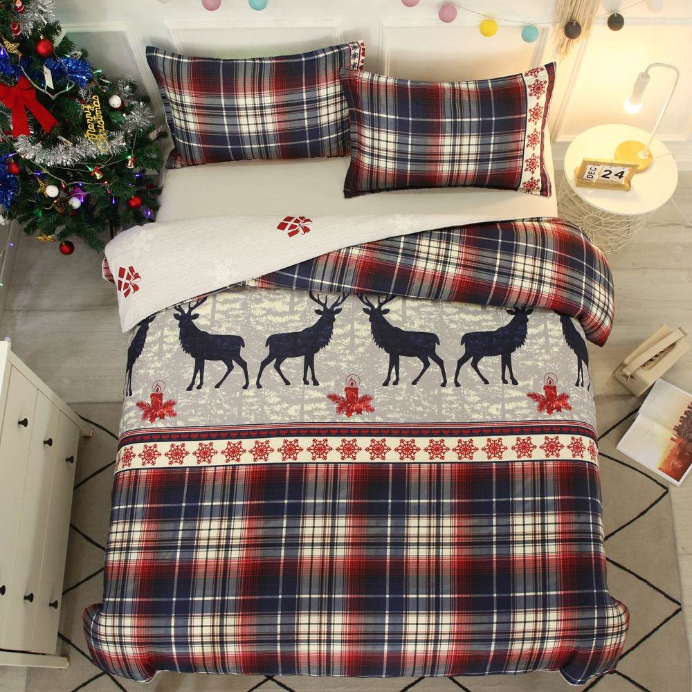 Bedding Set Snowflakes Bedding Sets Duvet Cover Warm Bed - Mubimart